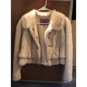 Juicy Couture faux fur vest-Cream color-size Small